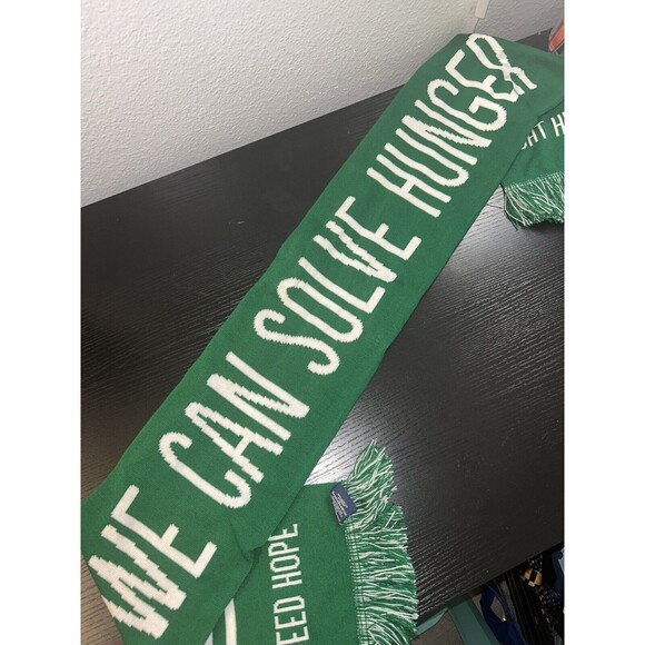 We Can Solve Hunger Fight Hunger Feed Hope Scarf Sports Green Adult Unisex warm - Picture 1 of 3